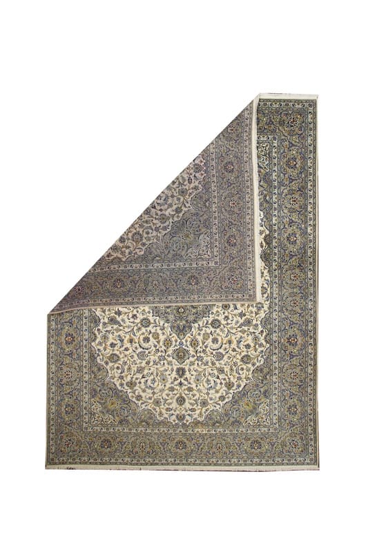 Handgeknüpfter Kashan Perserteppich, 426 × 307 cm, Wolle