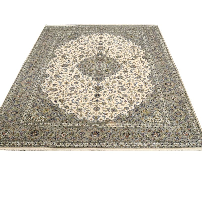 Handgeknüpfter Kashan Perserteppich, 426 × 307 cm, Wolle