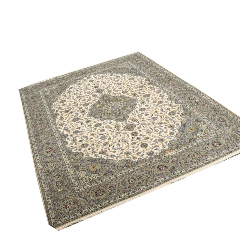 Handgeknüpfter Kashan Perserteppich, 426 × 307 cm, Wolle