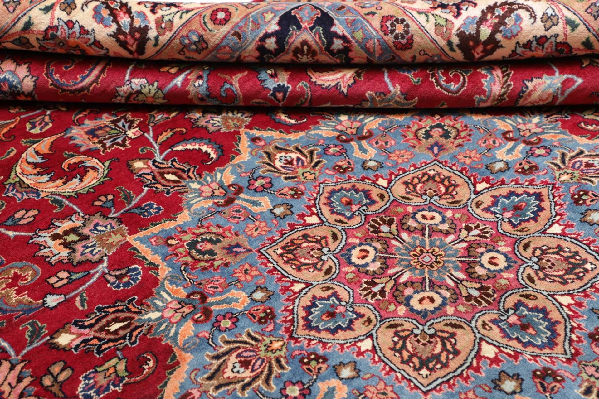 Handgeknüpfter Mashhad Perserteppich, 301 × 393 cm, Wolle