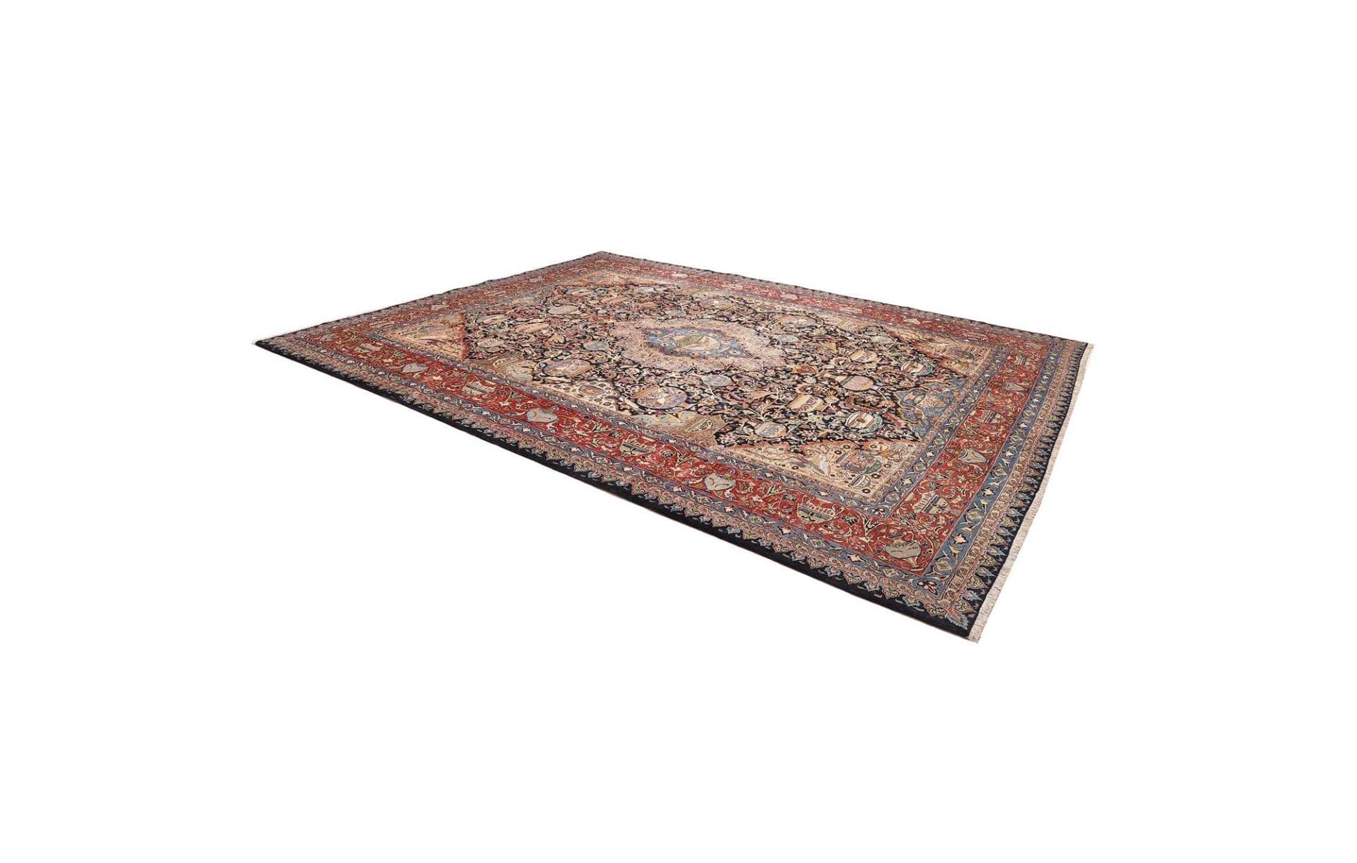 Handgeknüpfter Kashan Perserteppich, 306 × 406 cm, Wolle