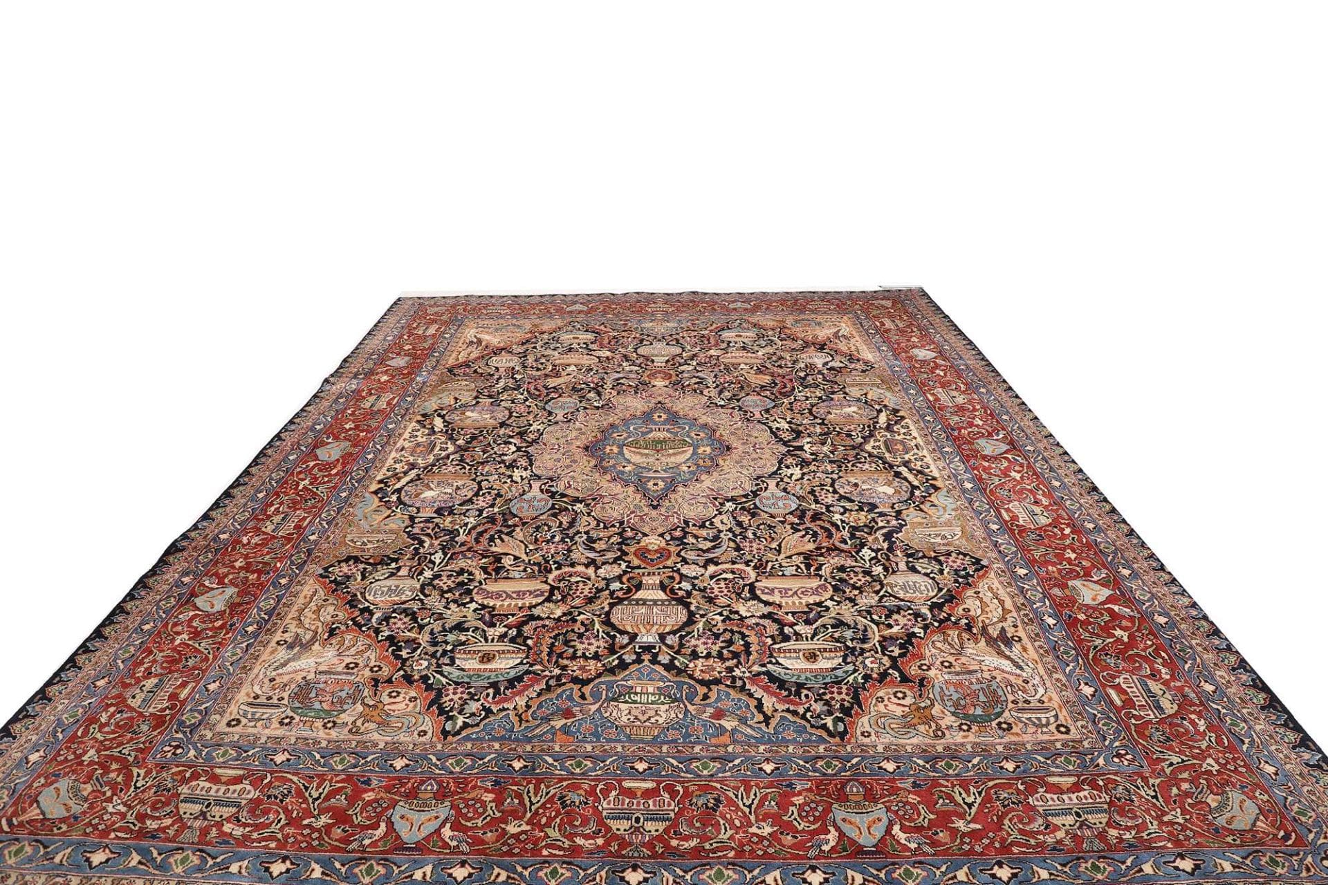 Handgeknüpfter Kashan Perserteppich, 306 × 406 cm, Wolle