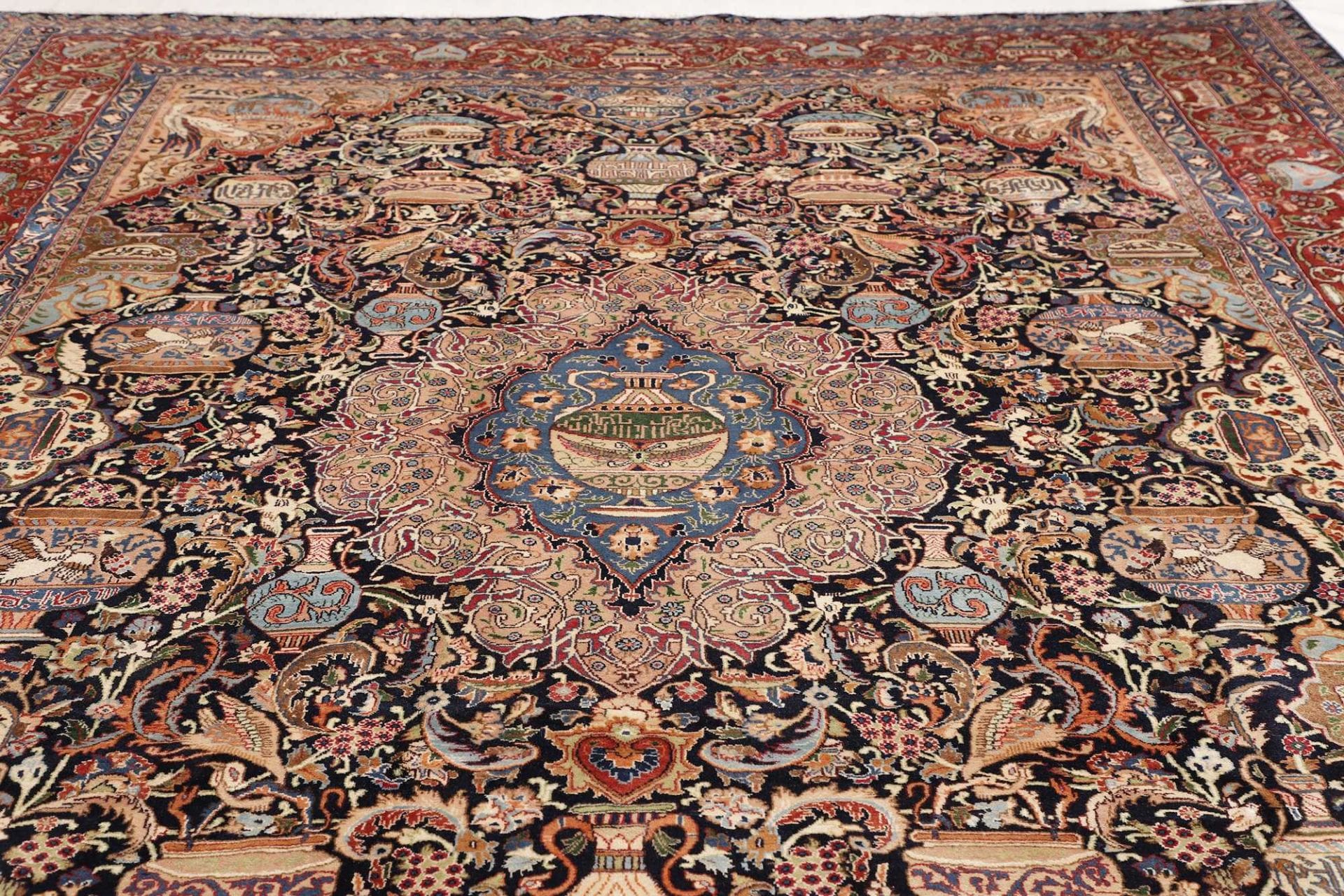 Handgeknüpfter Kashan Perserteppich, 306 × 406 cm, Wolle