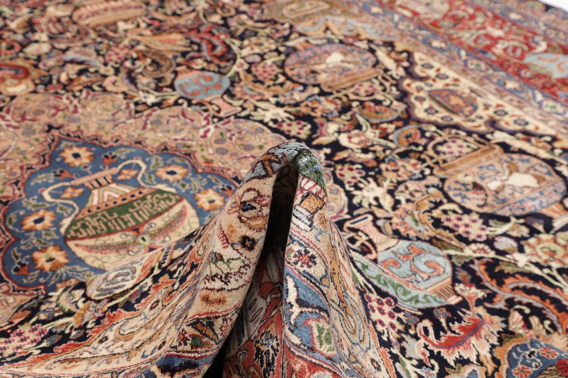 Handgeknüpfter Kashan Perserteppich, 306 × 406 cm, Wolle