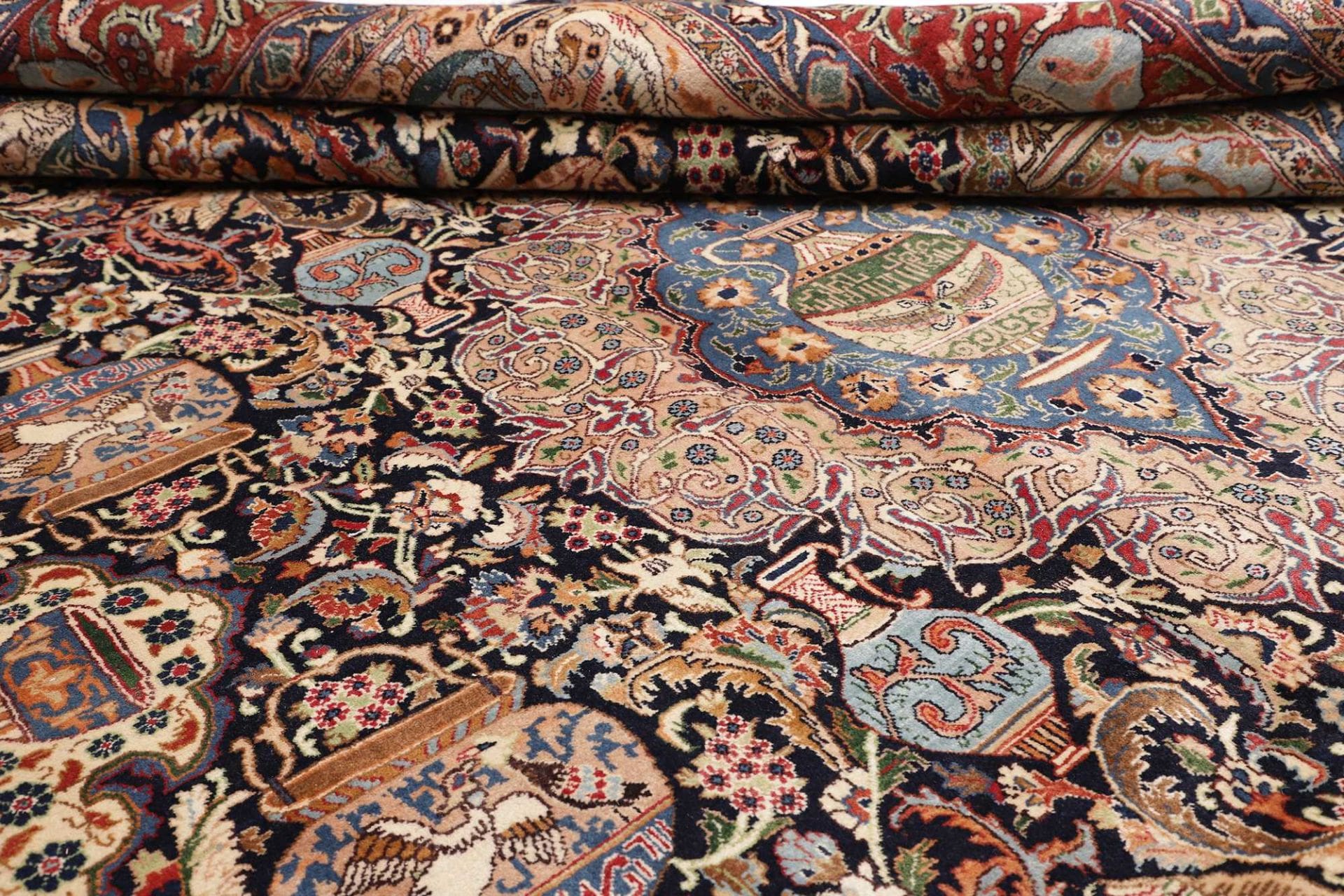 Handgeknüpfter Kashan Perserteppich, 306 × 406 cm, Wolle