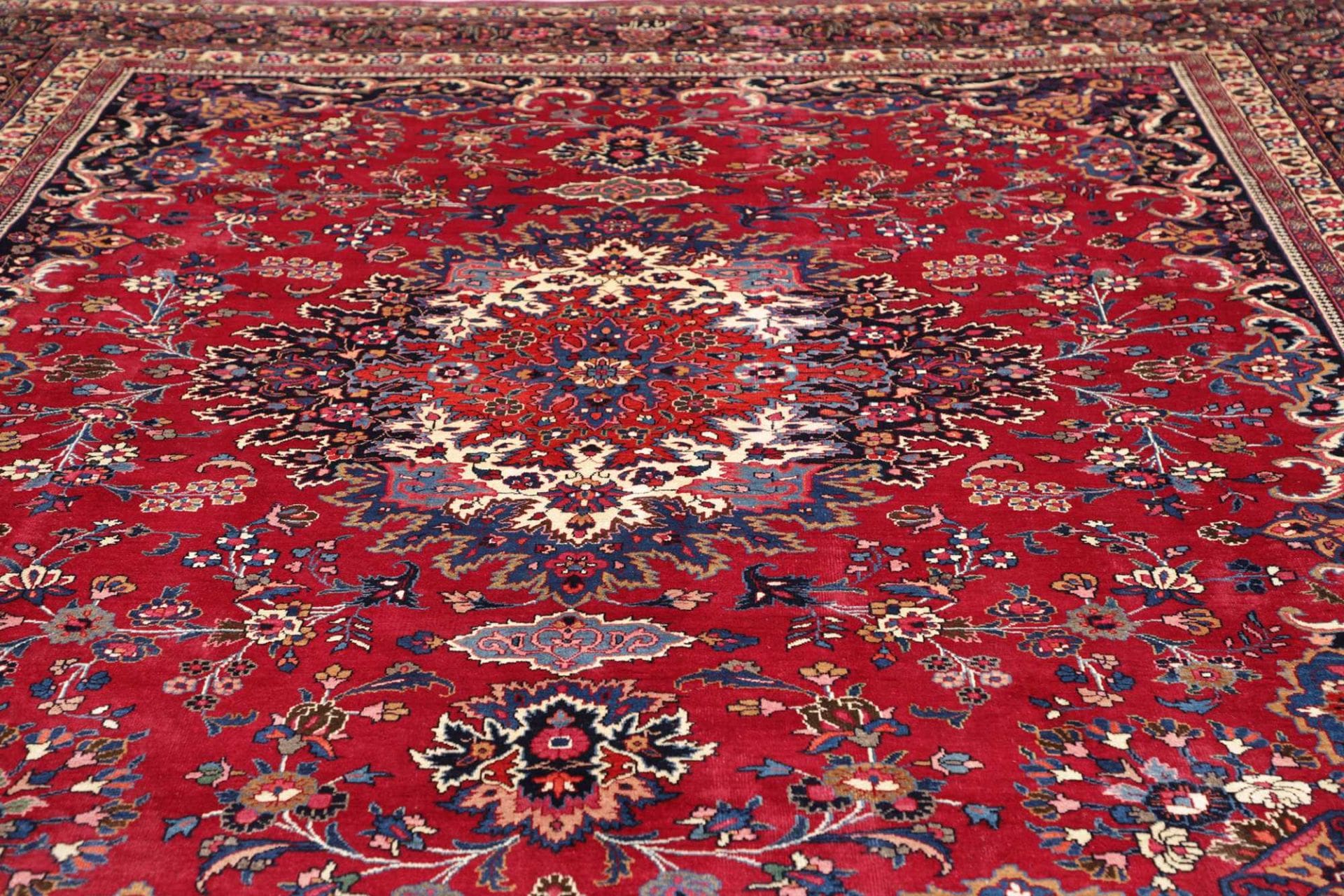 Handgeknüpfter Mashhad Perserteppich 319 × 407 cm