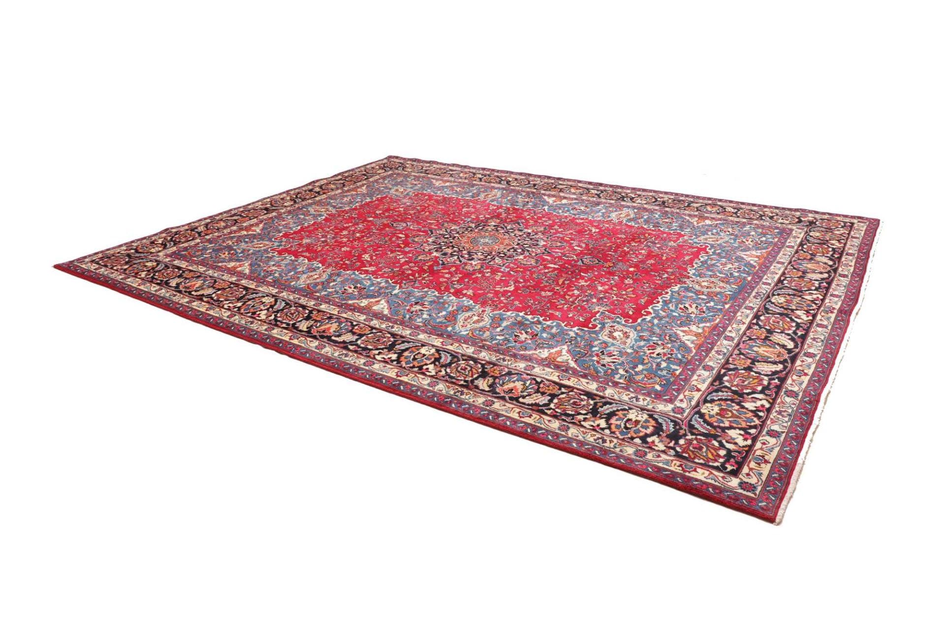 Mashhad Perserteppich aus Iran, 299 × 383 cm