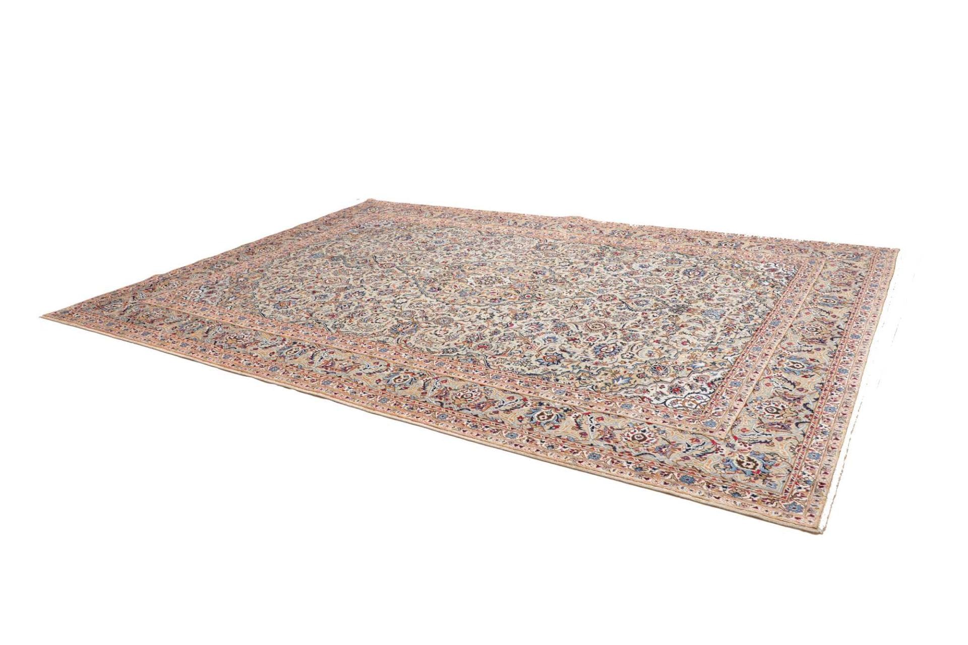 Handgeknüpfter Kashan Perserteppich, 276 × 399 cm, Wolle