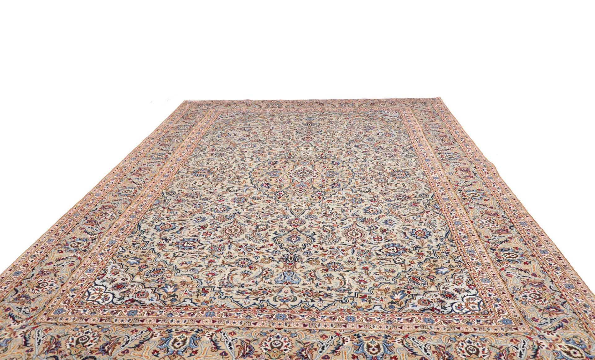 Handgeknüpfter Kashan Perserteppich, 276 × 399 cm, Wolle