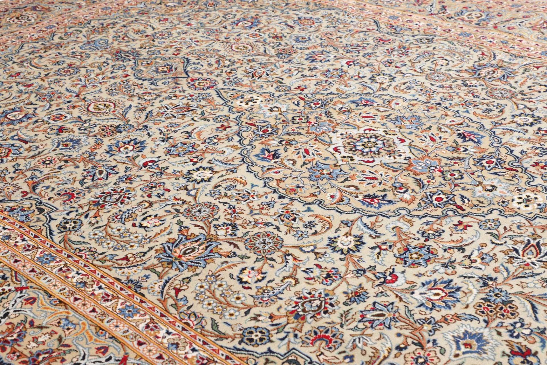 Handgeknüpfter Kashan Perserteppich, 276 × 399 cm, Wolle