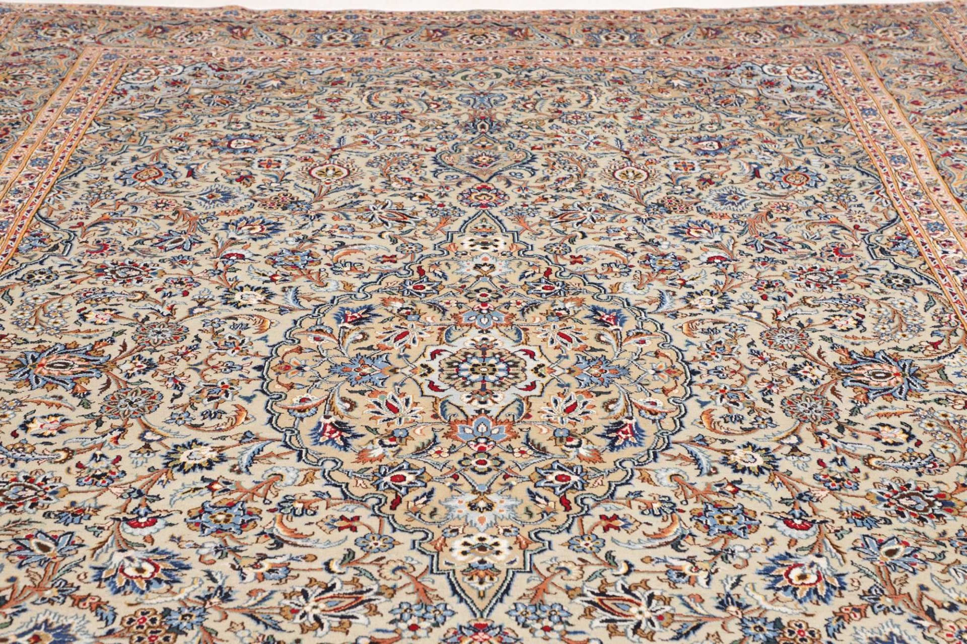 Handgeknüpfter Kashan Perserteppich, 276 × 399 cm, Wolle