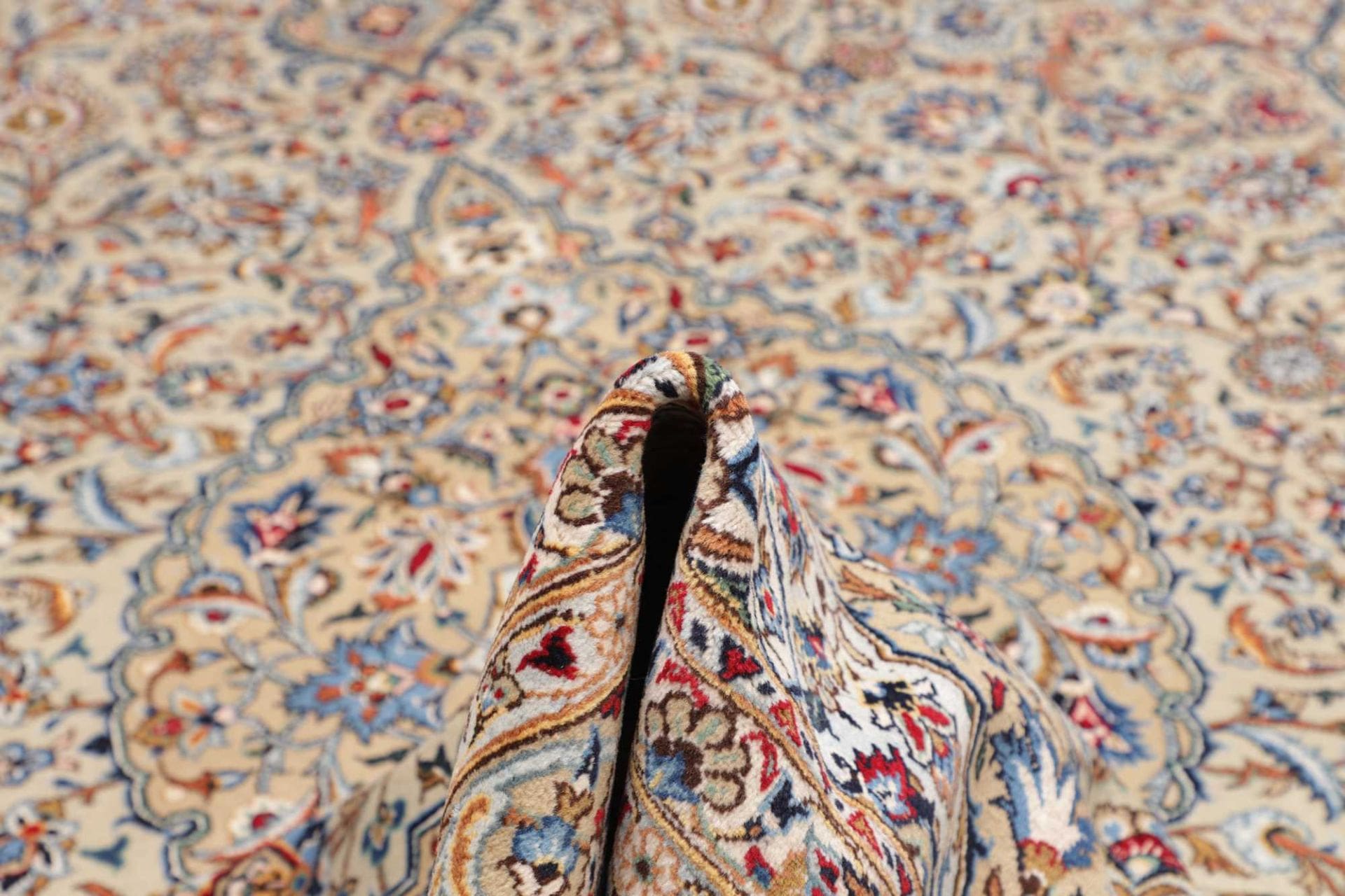 Handgeknüpfter Kashan Perserteppich, 276 × 399 cm, Wolle