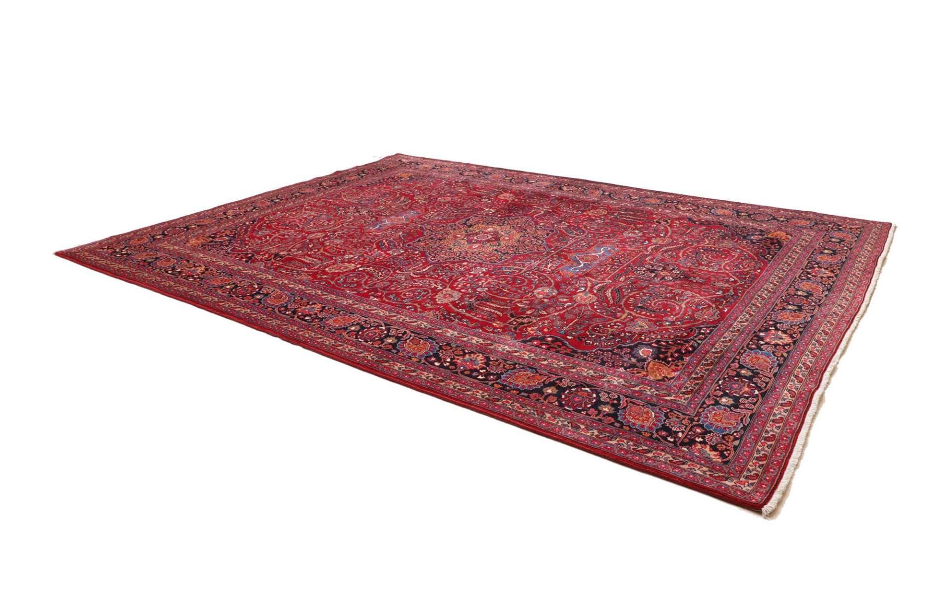 Handgeknüpfter Mashhad Perserteppich, 304 × 399 cm, Wolle