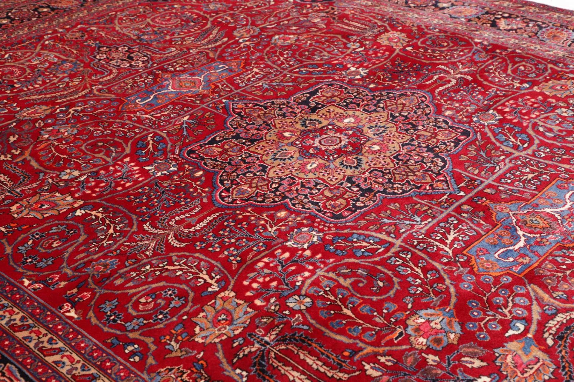 Handgeknüpfter Mashhad Perserteppich, 304 × 399 cm, Wolle
