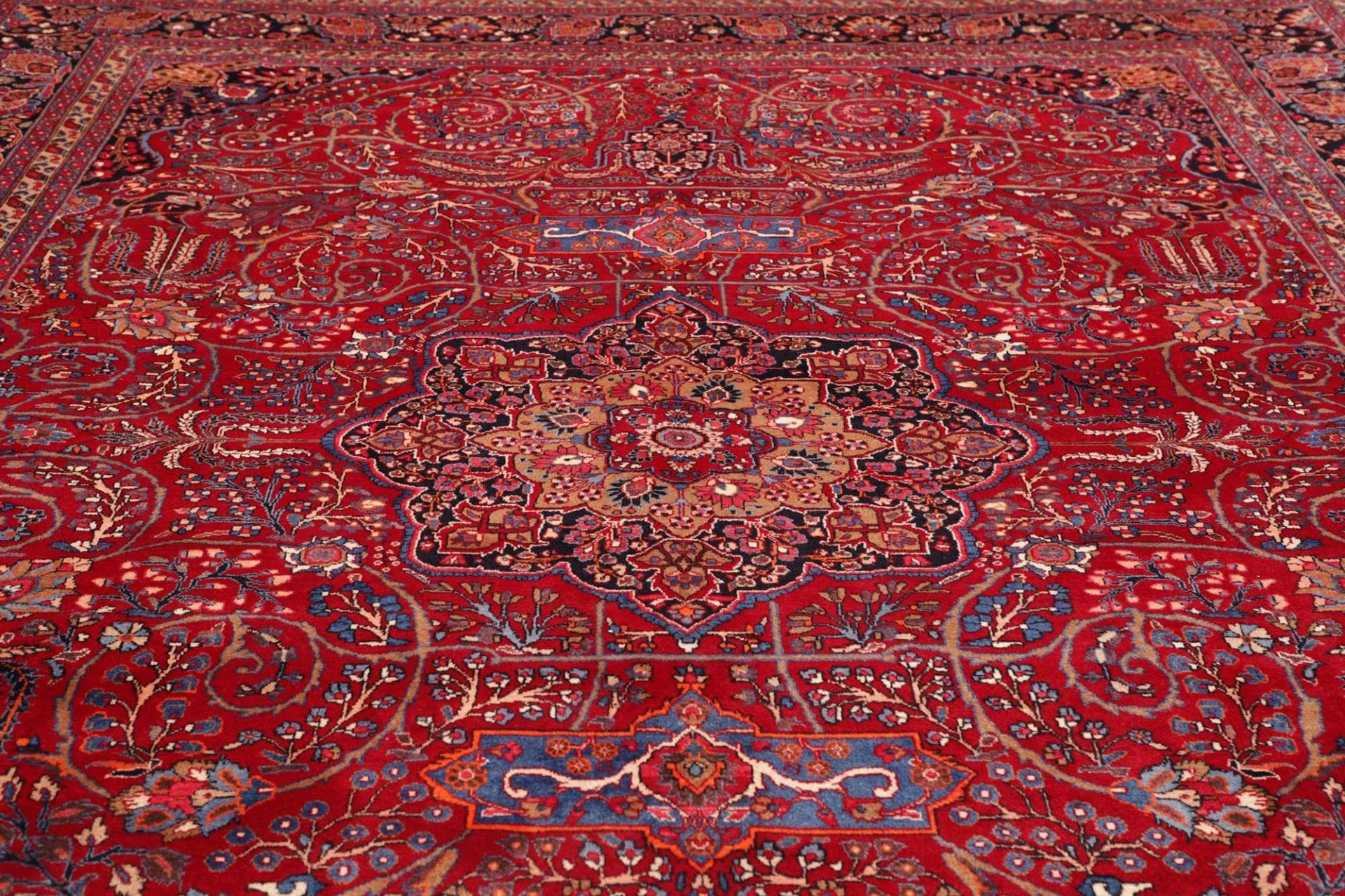 Handgeknüpfter Mashhad Perserteppich, 304 × 399 cm, Wolle