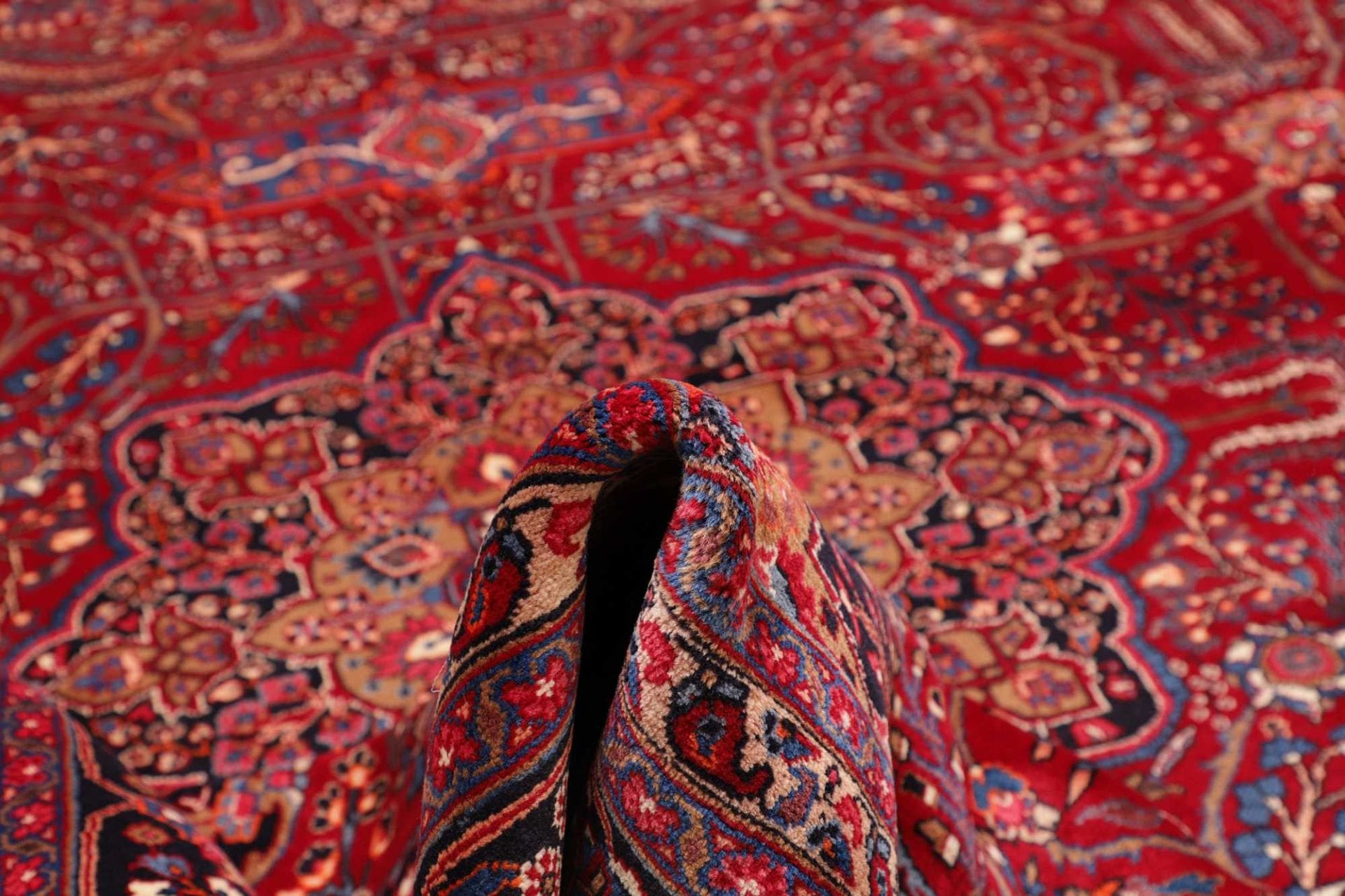 Handgeknüpfter Mashhad Perserteppich, 304 × 399 cm, Wolle