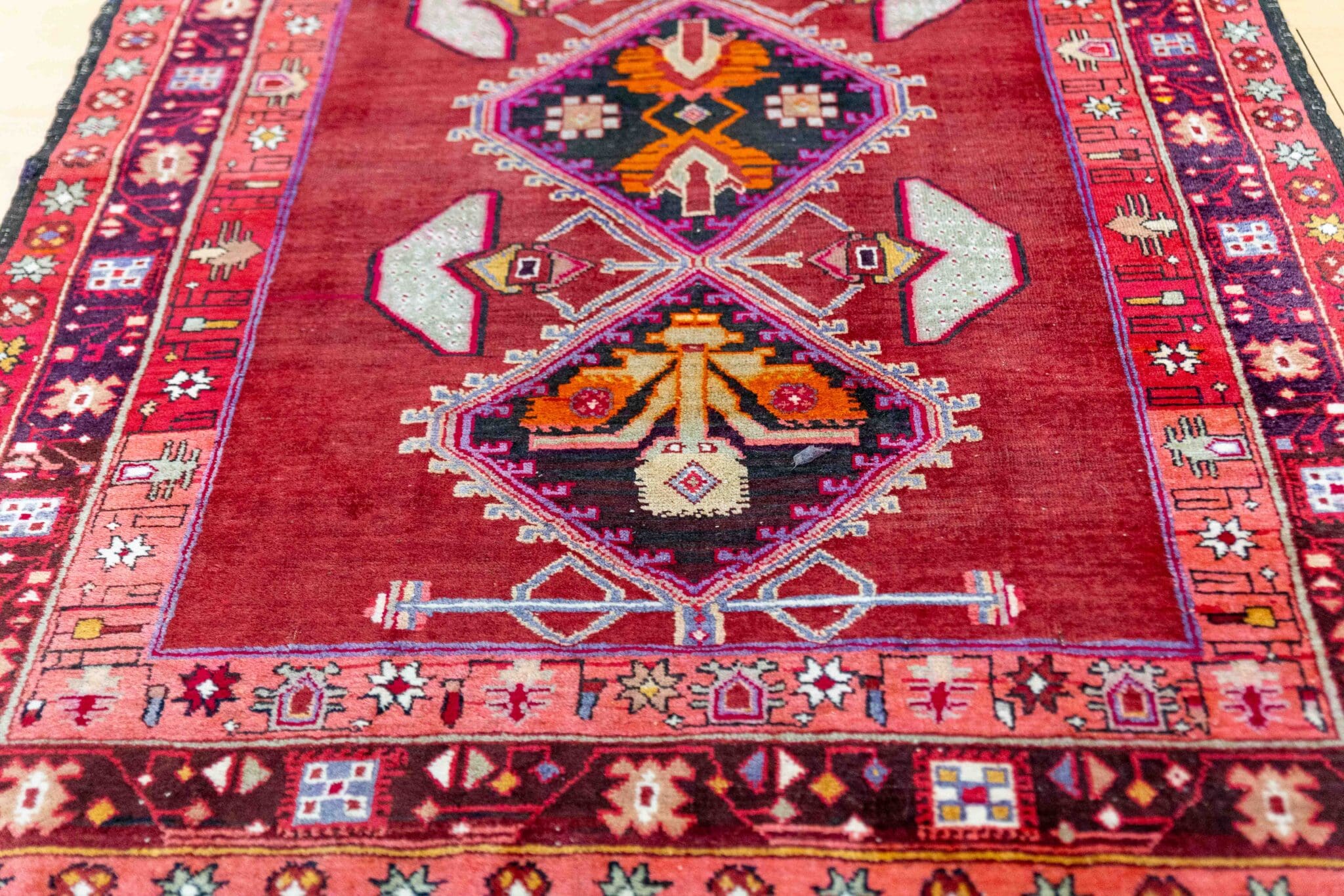 Kazak Orientteppich aus Russland, 300 × 120 cm