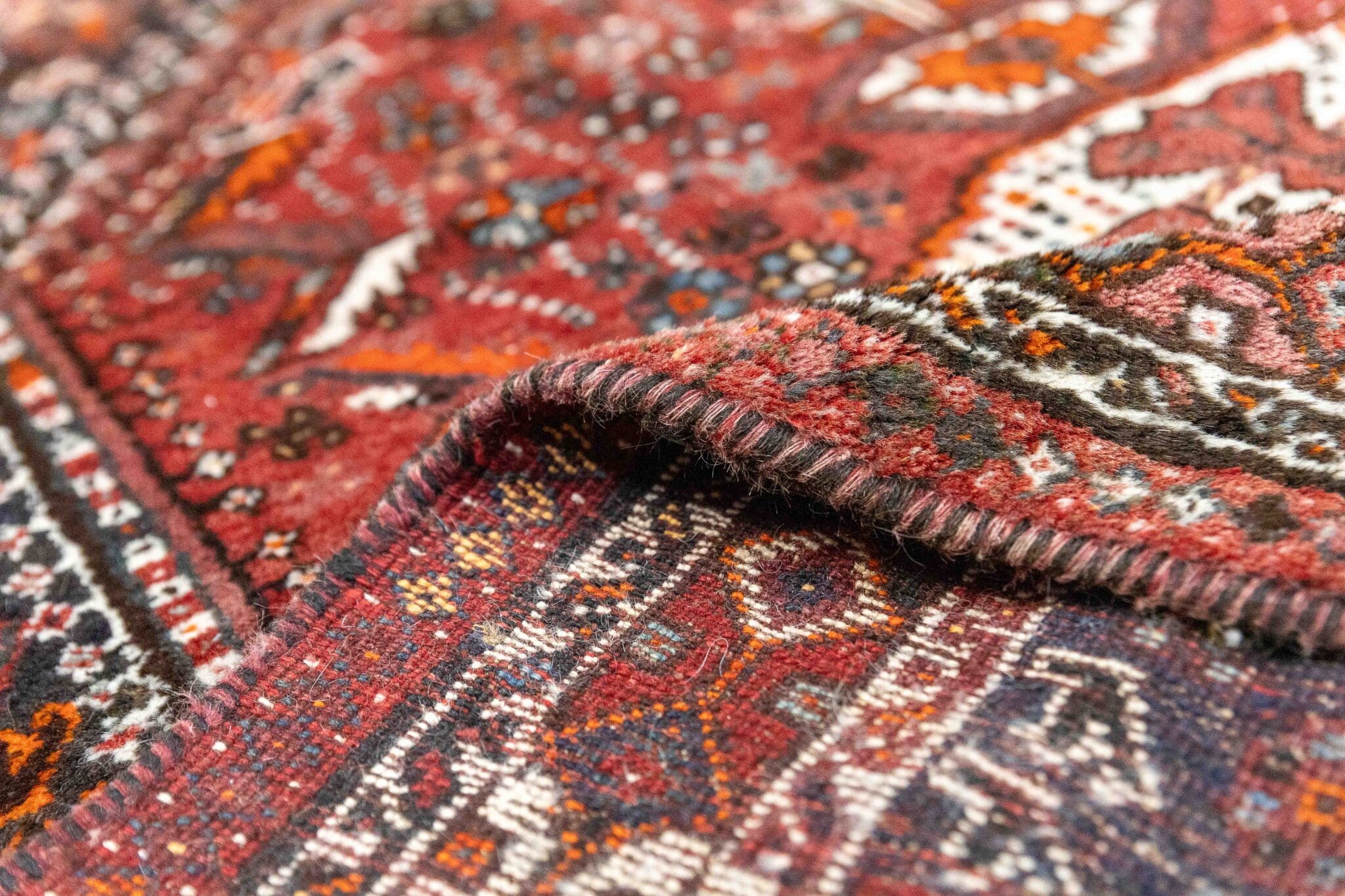 Handgeknüpfter Qashqai Perserteppich 203 × 147 cm