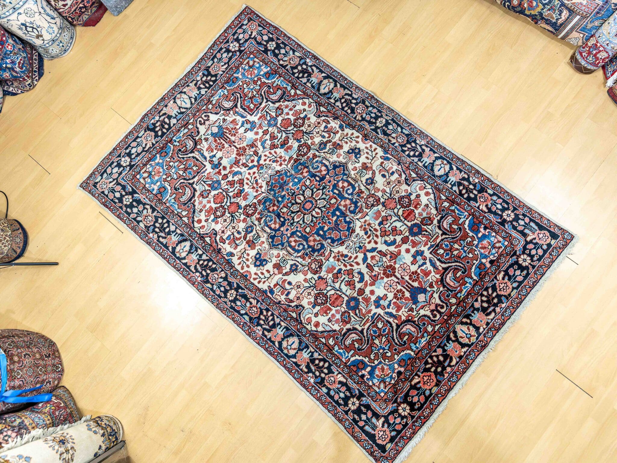 Handgeknüpfter Hamadan Perserteppich 220 × 145 cm