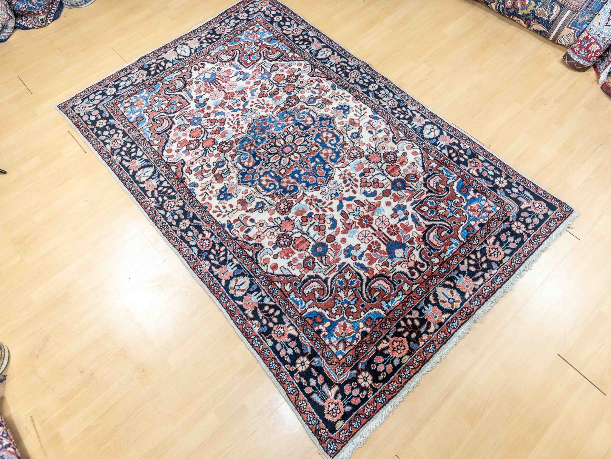 Handgeknüpfter Hamadan Perserteppich 220 × 145 cm
