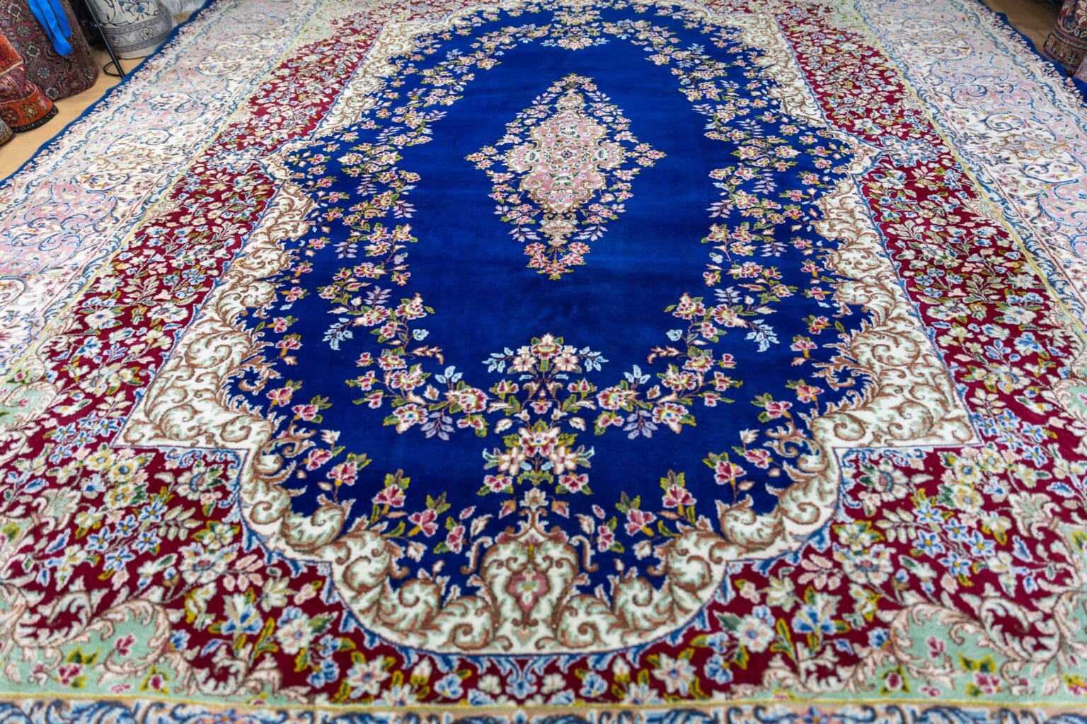 Perserteppich Kerman 400x300cm Wolle handgeknüpft