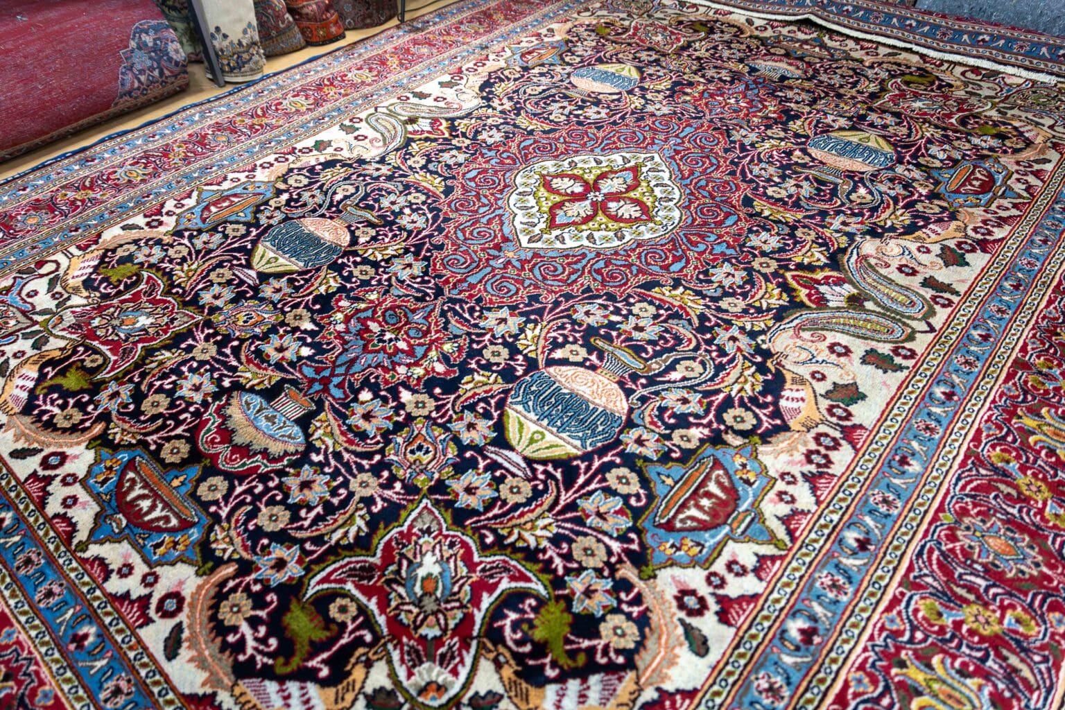 Perserteppich Kashmar 382 x 291 cm Wolle handgeknüpft