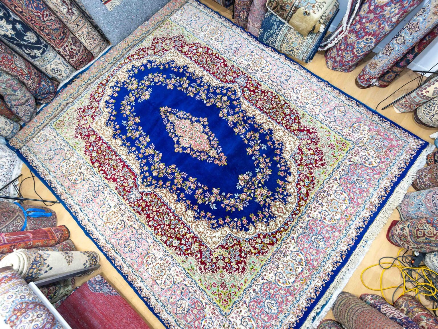 Perserteppich Kerman 400x300cm Wolle handgeknüpft