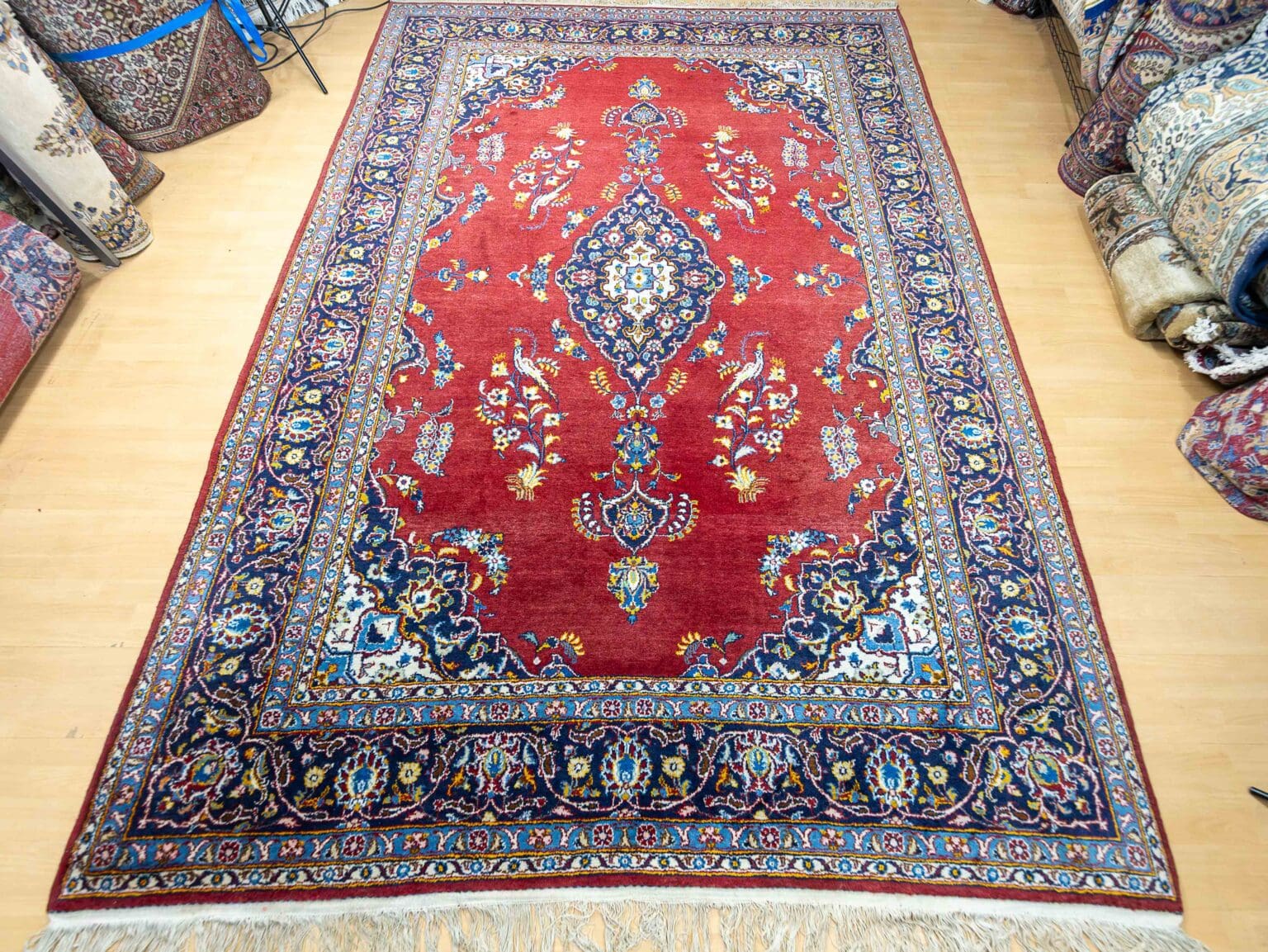 Perserteppich Kashan 320 x 230 cm Wolle handgeknüpft