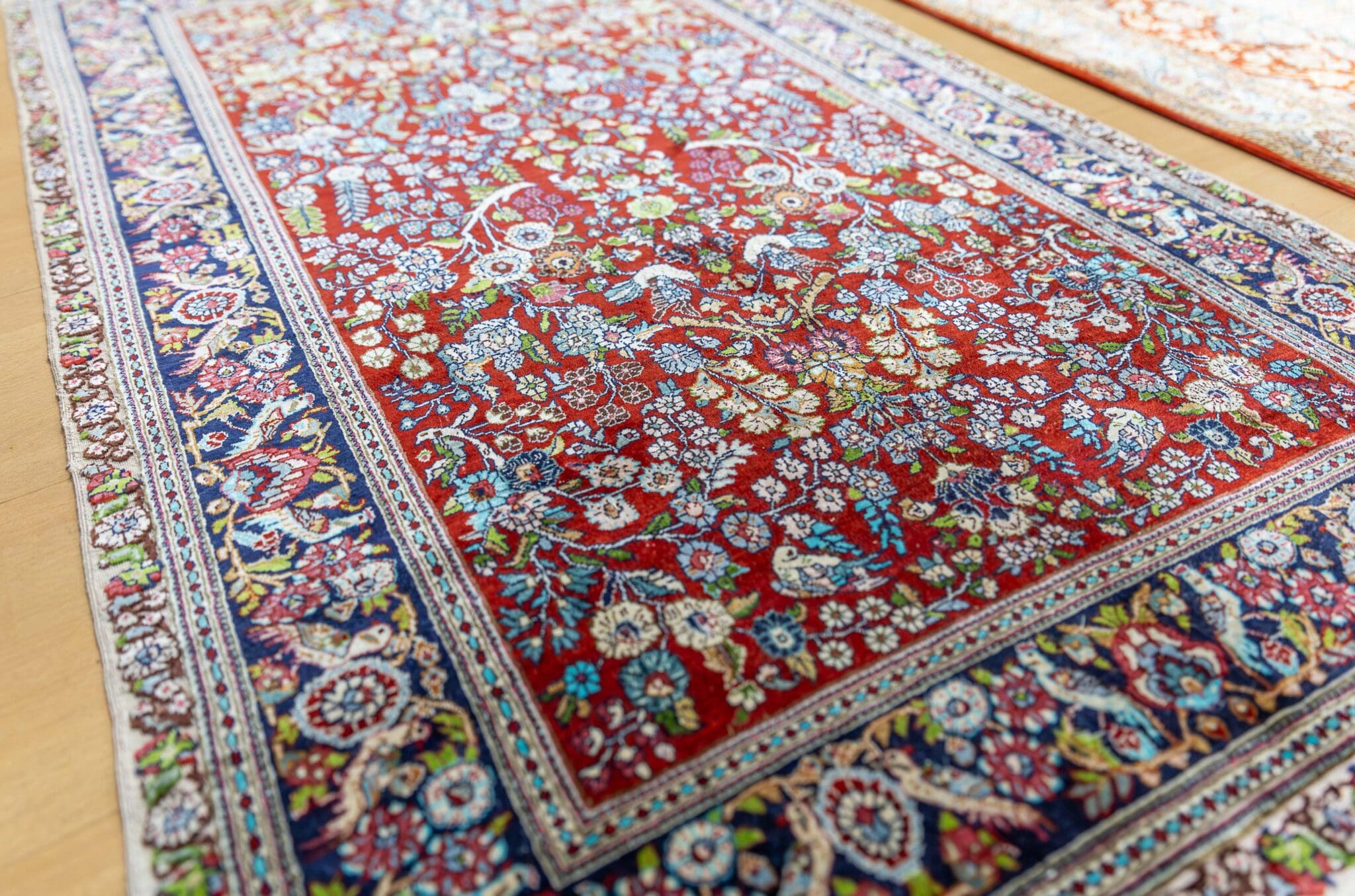 Handgeknüpfter Hamadan Teppich, 124 × 77 cm, Seide