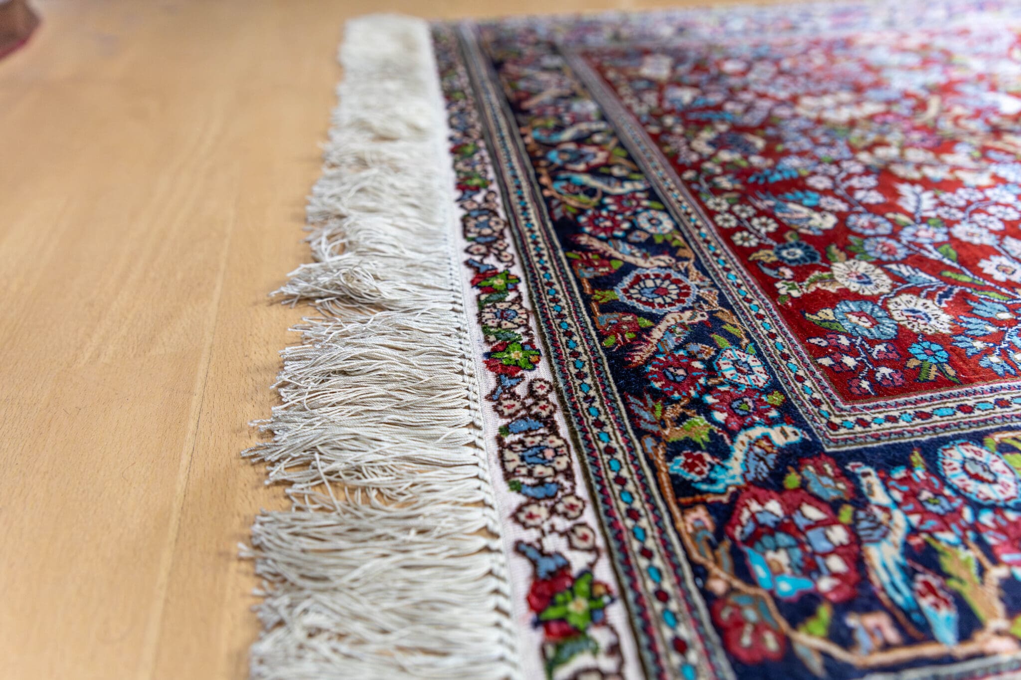 Handgeknüpfter Hamadan Teppich, 124 × 77 cm, Seide