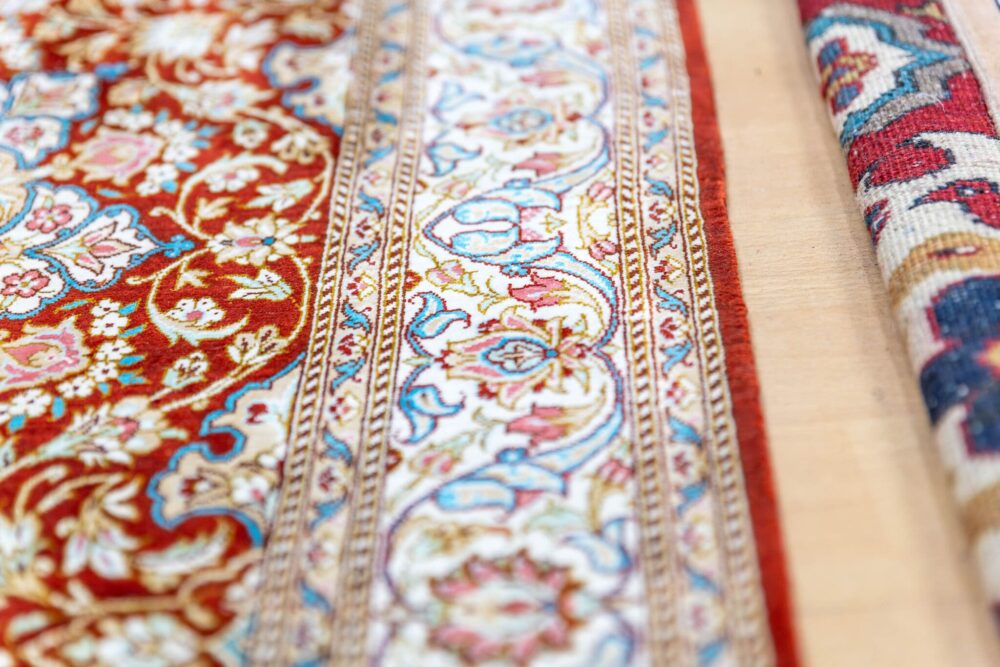 Perserteppich Qom 118.5 x 75.5 cm Seide handgeknüpft