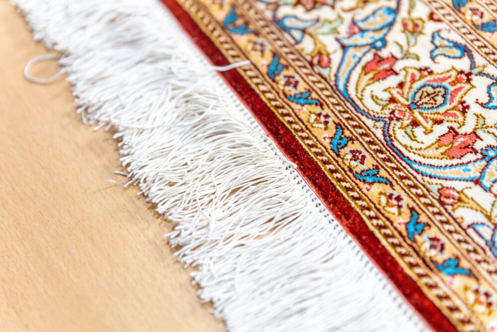 Perserteppich Qom 118.5 x 75.5 cm Seide handgeknüpft