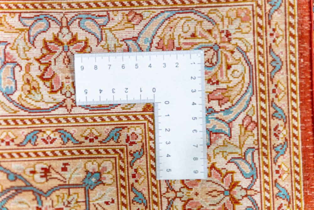 Perserteppich Qom 118.5 x 75.5 cm Seide handgeknüpft
