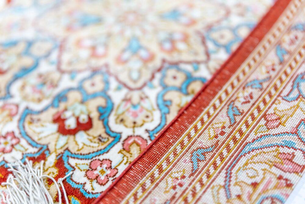Perserteppich Qom 118.5 x 75.5 cm Seide handgeknüpft