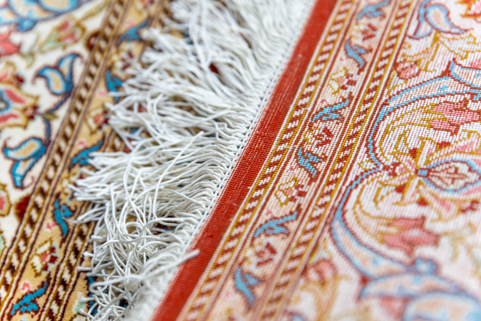 Perserteppich Qom 118.5 x 75.5 cm Seide handgeknüpft