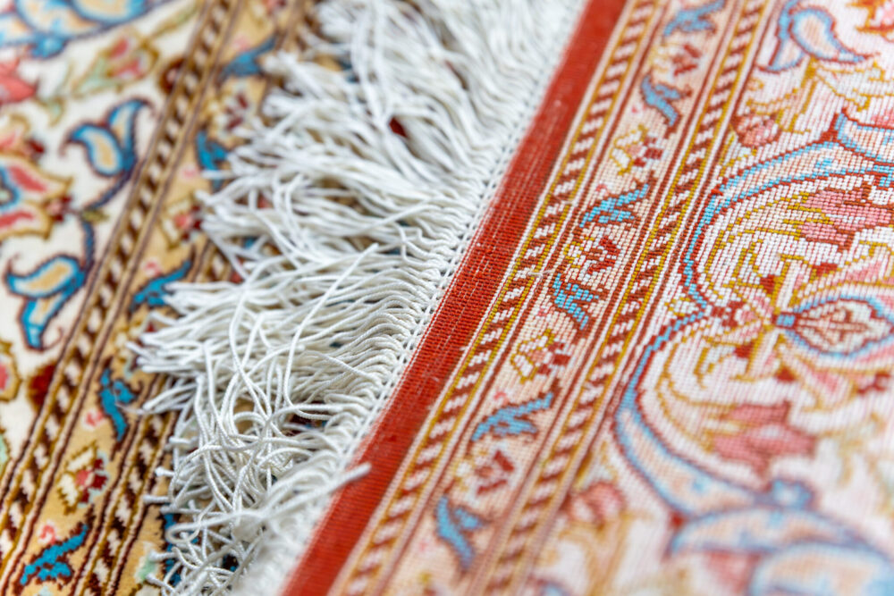 Perserteppich Qom 118.5 x 75.5 cm Seide handgeknüpft