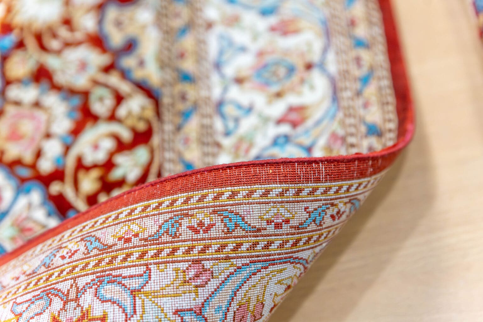 Perserteppich Qom 118.5 x 75.5 cm Seide handgeknüpft