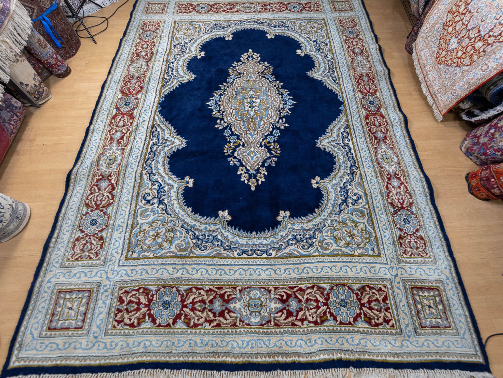 Handgeknüpfter Kerman Perserteppich 336 × 244 cm