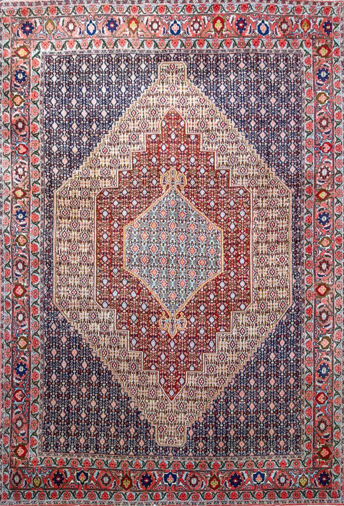 Perserteppich Senneh Bidjar 298 x 205 cm Schurwolle handgeknüpft