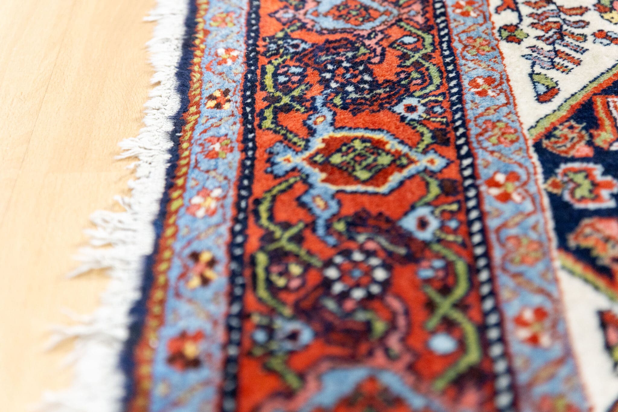 Hamadan Perserteppich 207 × 141 cm aus Wolle, handgeknüpft