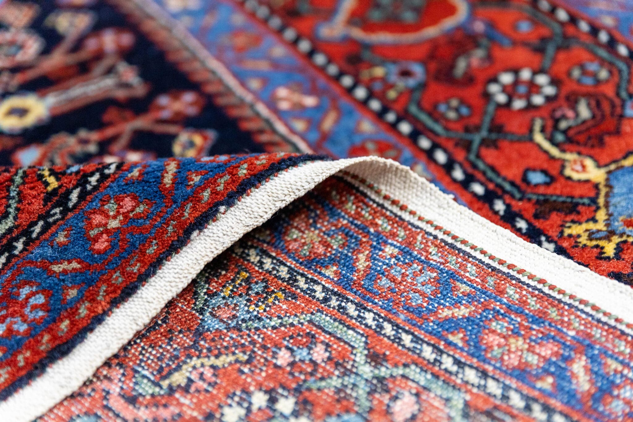 Hamadan Perserteppich 207 × 141 cm aus Wolle, handgeknüpft