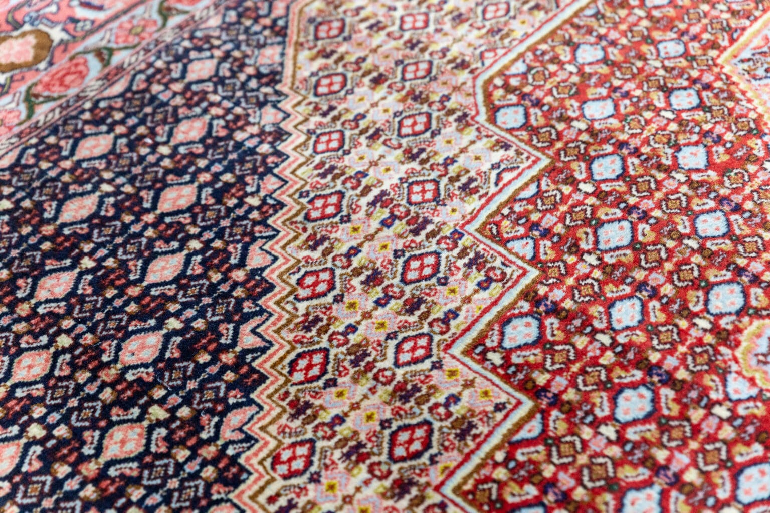 Perserteppich Senneh Bidjar 298 x 205 cm Schurwolle handgeknüpft