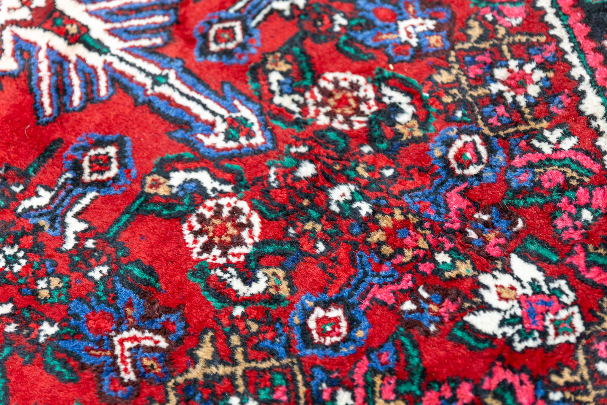 Handgeknüpfter Hamadan Perserteppich, 277 × 190 cm, Wolle