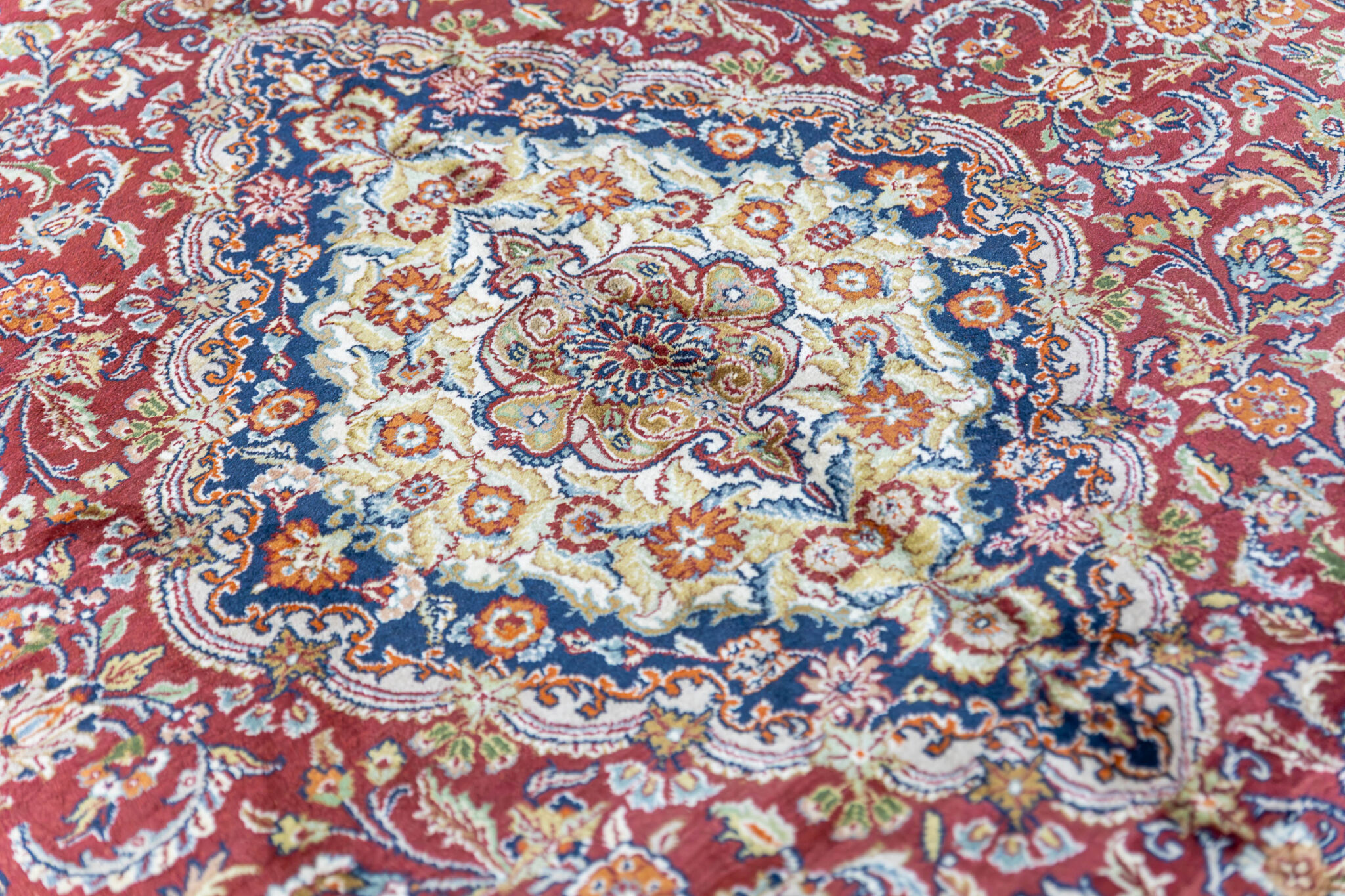 Kashan Orientteppich 340 × 253 cm aus Wolle, handgeknüpft