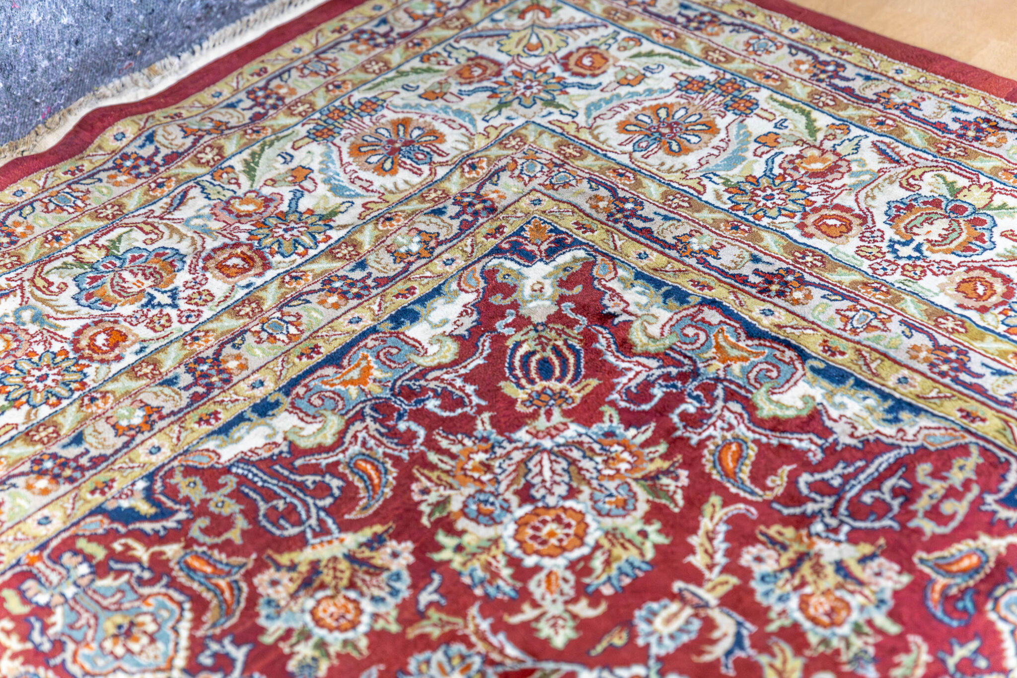 Kashan Orientteppich 340 × 253 cm aus Wolle, handgeknüpft