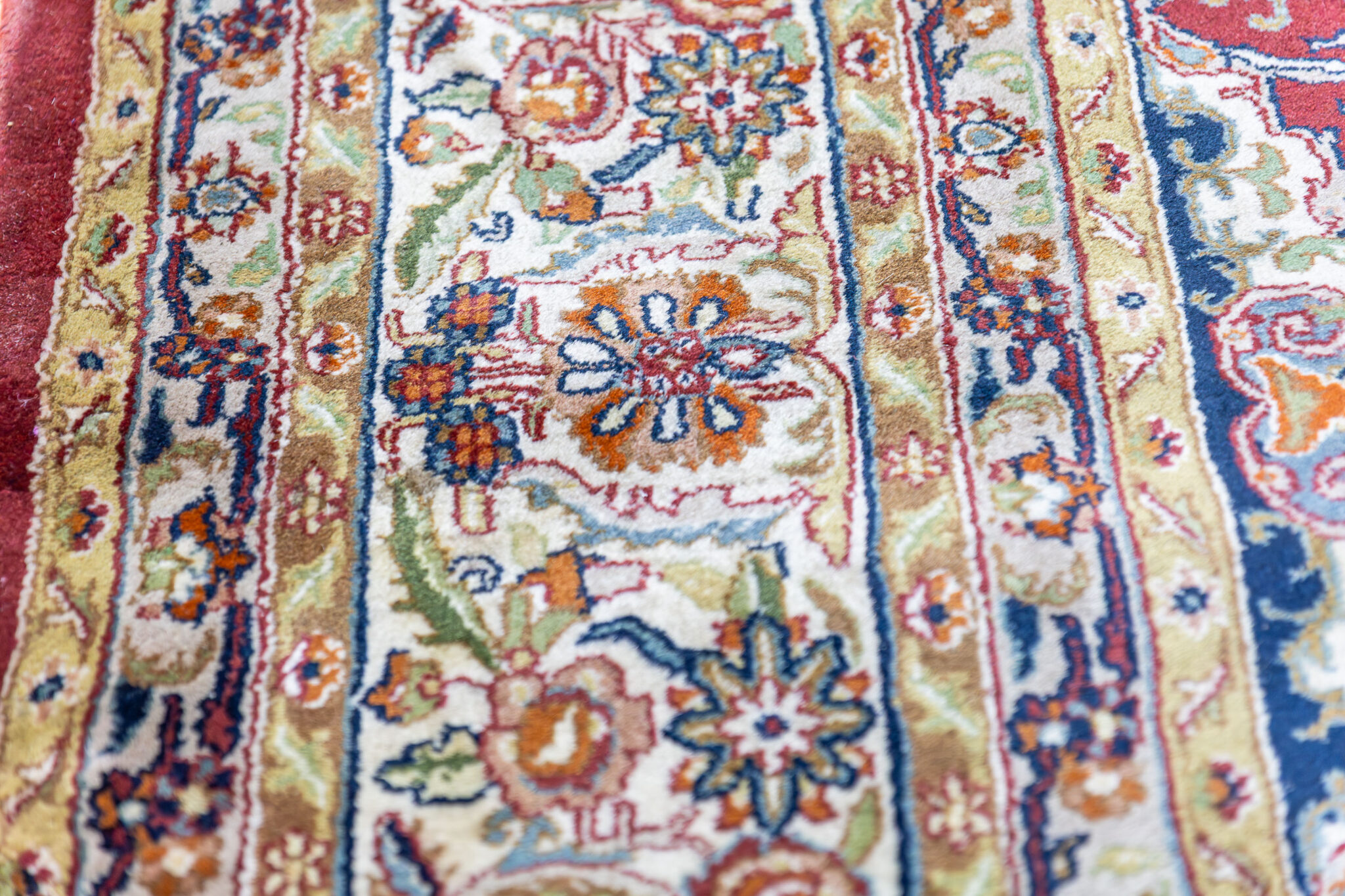 Kashan Orientteppich 340 × 253 cm aus Wolle, handgeknüpft