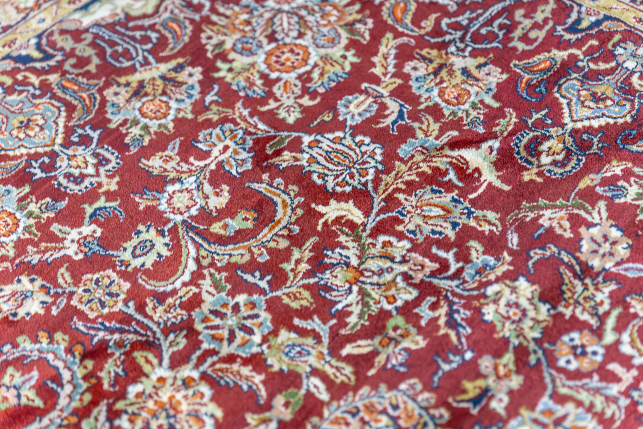 Kashan Orientteppich 340 × 253 cm aus Wolle, handgeknüpft