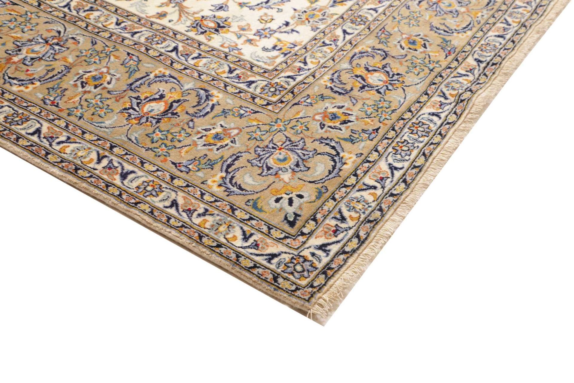 Handgeknüpfter Kashan Perserteppich 294 × 382 cm