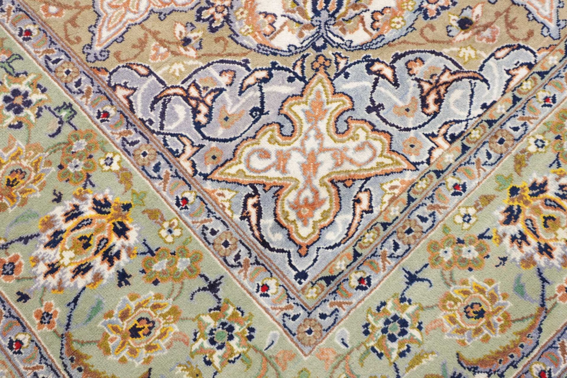 Handgeknüpfter Kashan Perserteppich, 297 × 385 cm, Wolle