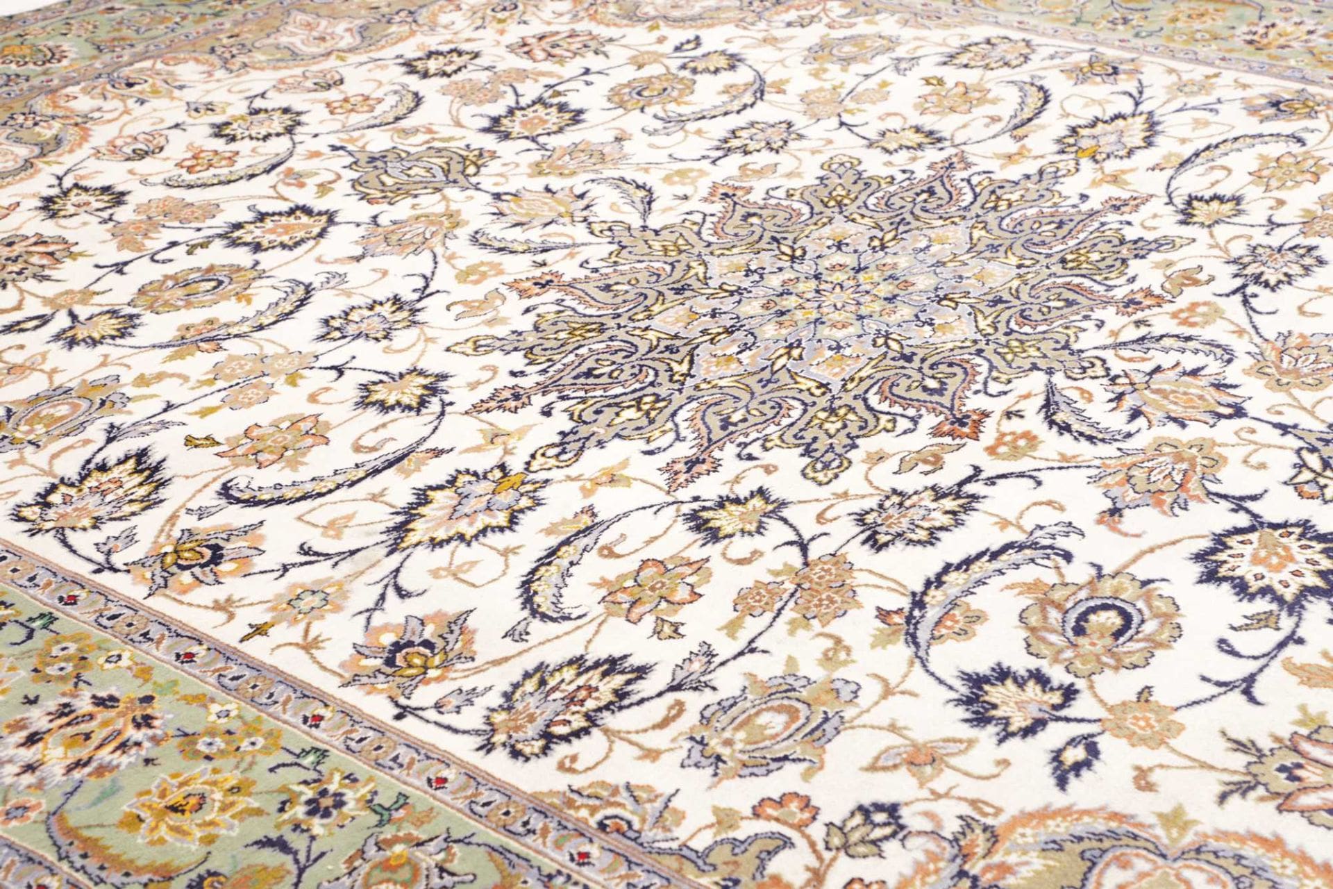 Handgeknüpfter Kashan Perserteppich, 297 × 385 cm, Wolle